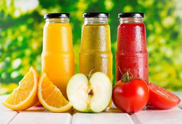 sucos de frutas e vegetais para prostatite