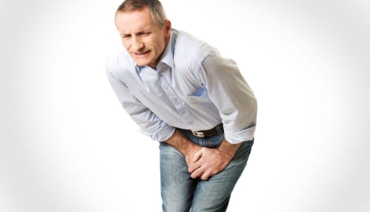 A prostatite aguda se manifesta como dor intensa no períneo em um homem