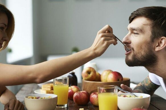 Alimentos dietéticos para homens com prostatite