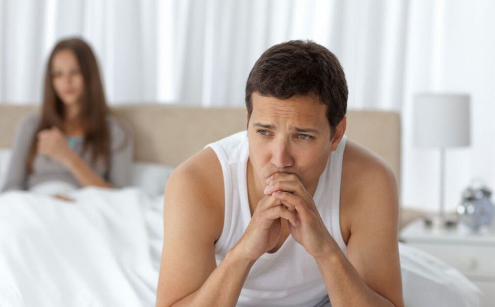 baixa potência em homens com prostatite